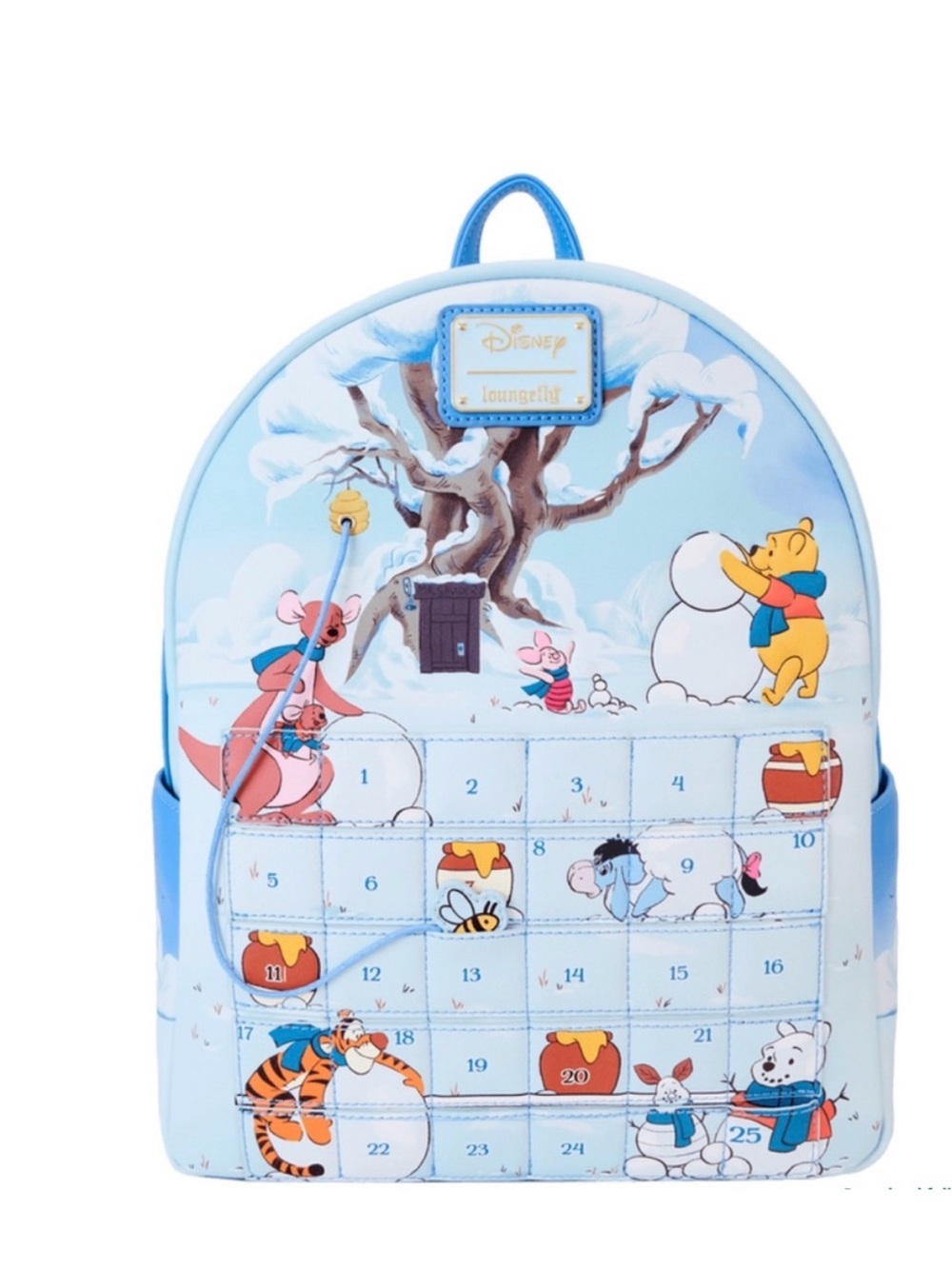Loungefly Light Blue Winnie the Pooh Advent Mini Backpack - Picture 1 of 3